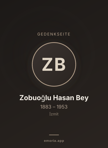 Gedenkportrait von Zobuoğlu Hasan Bey