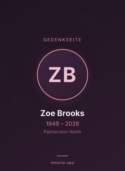 Gedenkportrait von Zoe Brooks