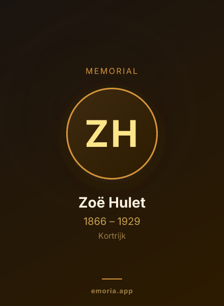 Memorial portrait of Zoë Hulet