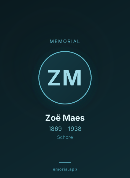 Memorial portrait of Zoë Maes