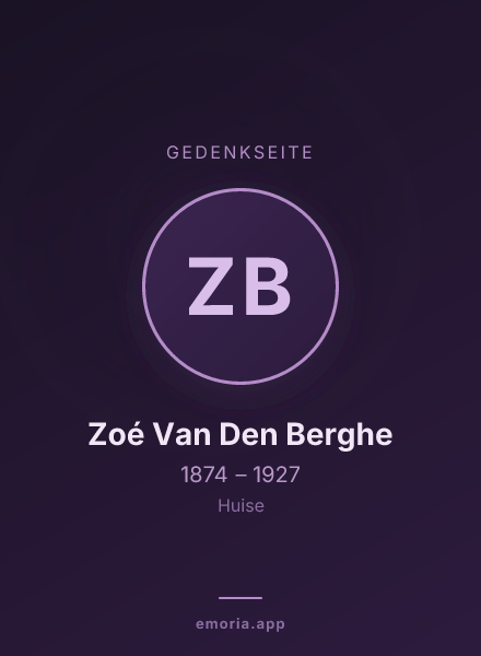 Gedenkportrait von Zoé Van Den Berghe