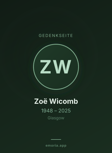 Gedenkportrait von Zoë Wicomb