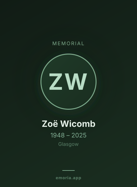 Memorial portrait of Zoë Wicomb