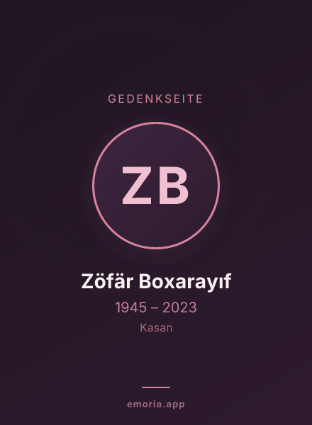 Gedenkportrait von Zöfär Boxarayıf