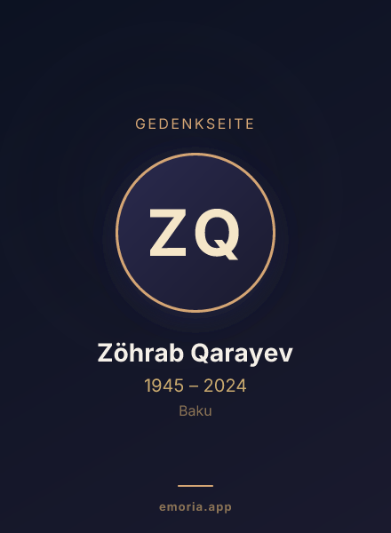 Gedenkportrait von Zöhrab Qarayev