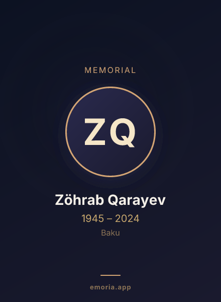 Memorial portrait of Zöhrab Qarayev