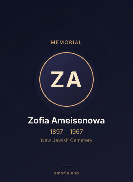 Memorial portrait of Zofia Ameisenowa