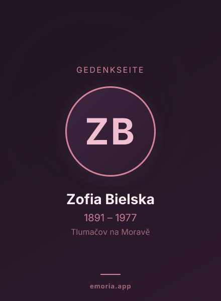 Gedenkportrait von Zofia Bielska