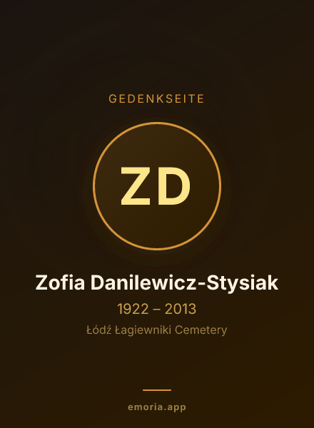 Gedenkportrait von Zofia Danilewicz-Stysiak