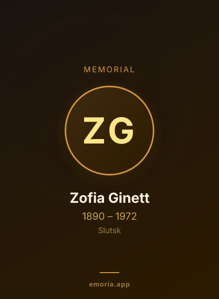 Memorial portrait of Zofia Ginett