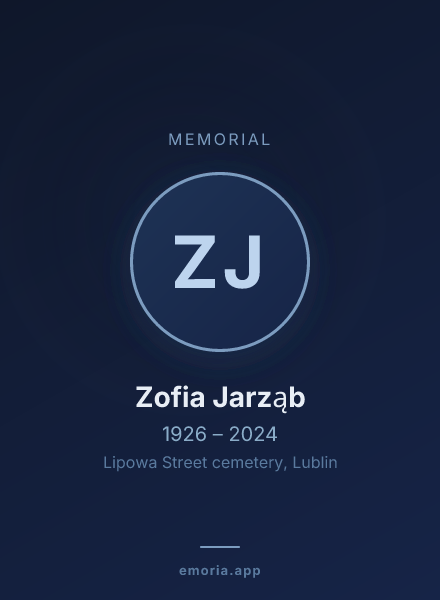 Memorial portrait of Zofia Jarząb