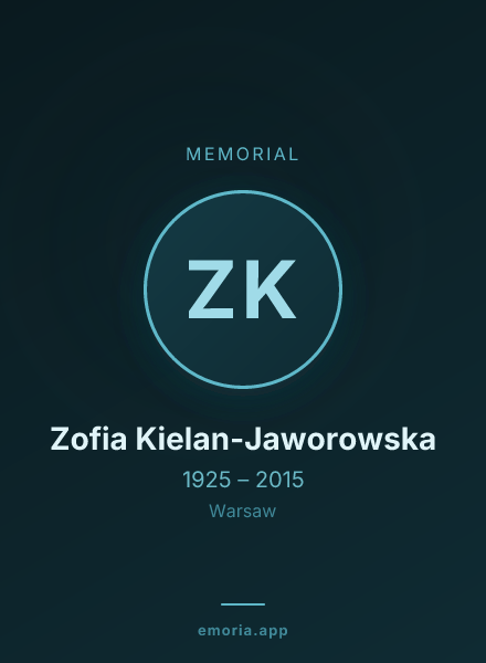 Memorial portrait of Zofia Kielan-Jaworowska