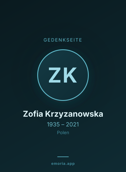 Gedenkportrait von Zofia Krzyzanowska