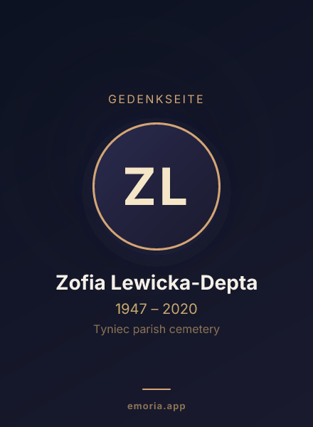 Gedenkportrait von Zofia Lewicka-Depta