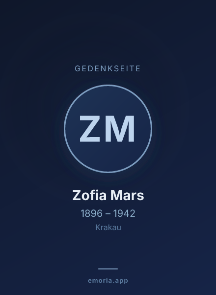 Gedenkportrait von Zofia Mars