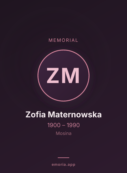Memorial portrait of Zofia Maternowska