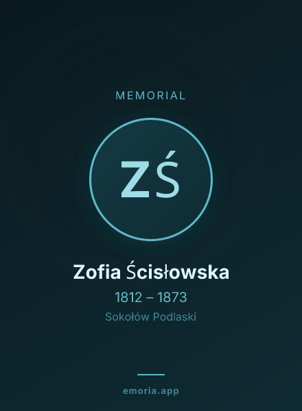 Memorial portrait of Zofia Ścisłowska