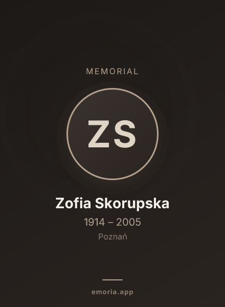 Memorial portrait of Zofia Skorupska