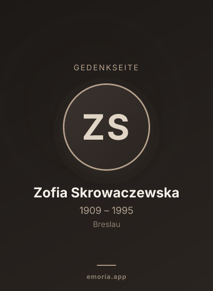 Gedenkportrait von Zofia Skrowaczewska