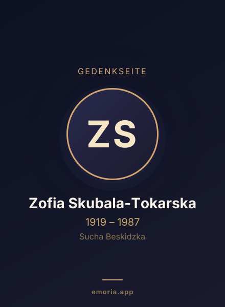 Gedenkportrait von Zofia Skubala-Tokarska