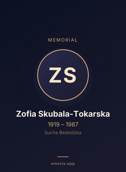 Memorial portrait of Zofia Skubala-Tokarska