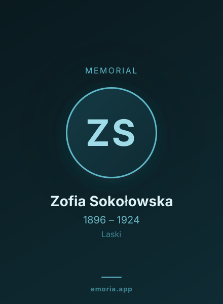 Memorial portrait of Zofia Sokołowska