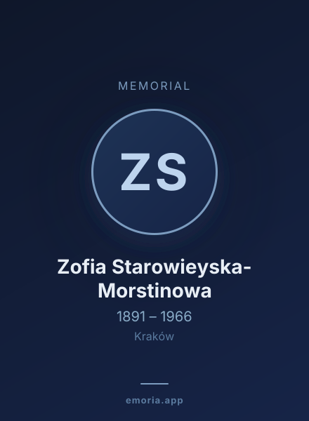 Memorial portrait of Zofia Starowieyska-Morstinowa