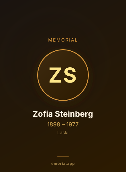 Memorial portrait of Zofia Steinberg