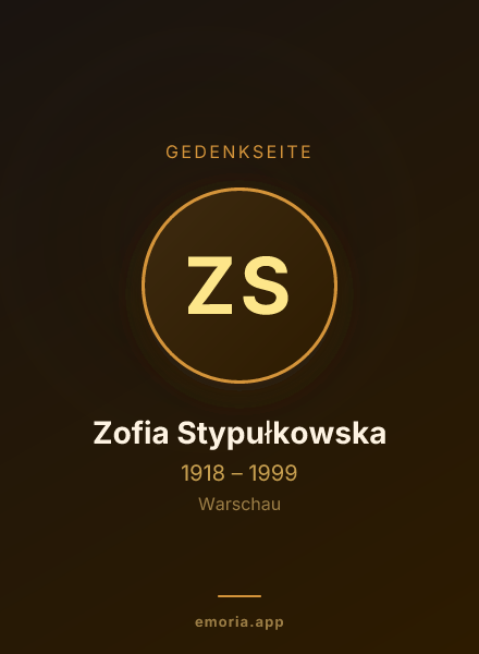 Gedenkportrait von Zofia Stypułkowska