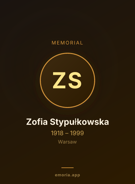 Memorial portrait of Zofia Stypułkowska