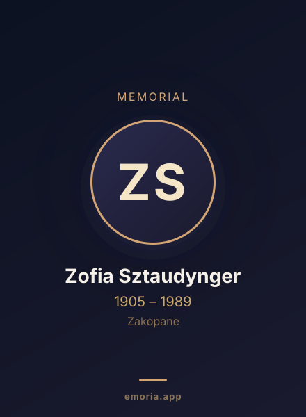 Memorial portrait of Zofia Sztaudynger
