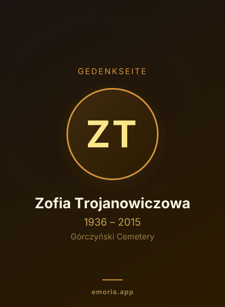 Gedenkportrait von Zofia Trojanowiczowa