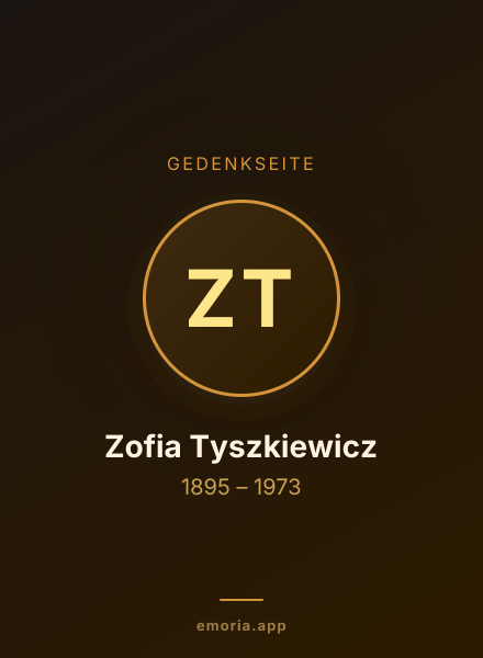 Gedenkportrait von Zofia Tyszkiewicz