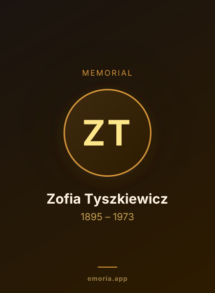 Memorial portrait of Zofia Tyszkiewicz