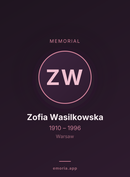 Memorial portrait of Zofia Wasilkowska
