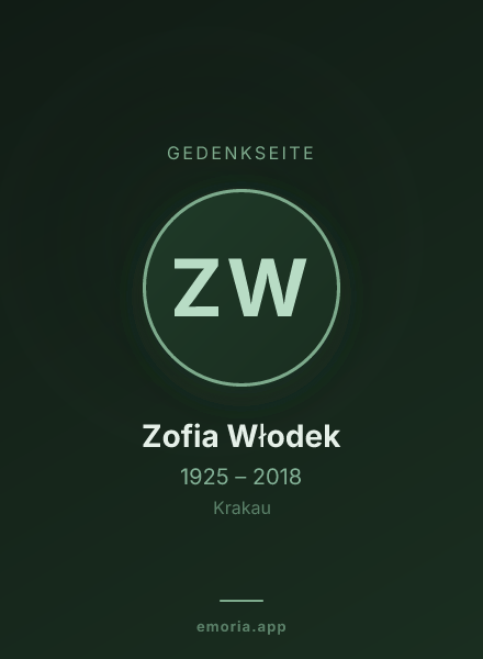 Gedenkportrait von Zofia Włodek