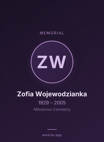 Memorial portrait of Zofia Wojewodzianka