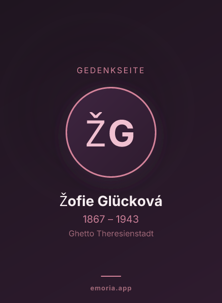 Gedenkportrait von Žofie Glücková