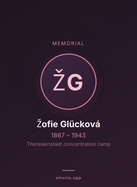 Memorial portrait of Žofie Glücková