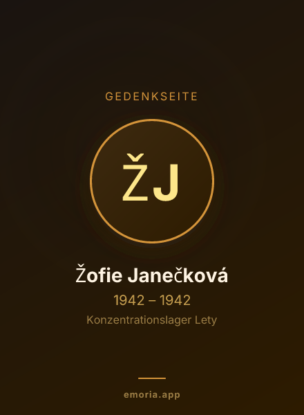 Gedenkportrait von Žofie Janečková
