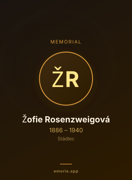 Memorial portrait of Žofie Rosenzweigová