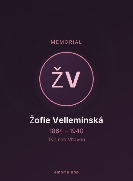 Memorial portrait of Žofie Velleminská