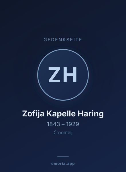 Gedenkportrait von Zofija Kapelle Haring