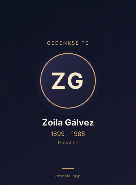 Gedenkportrait von Zoila Gálvez