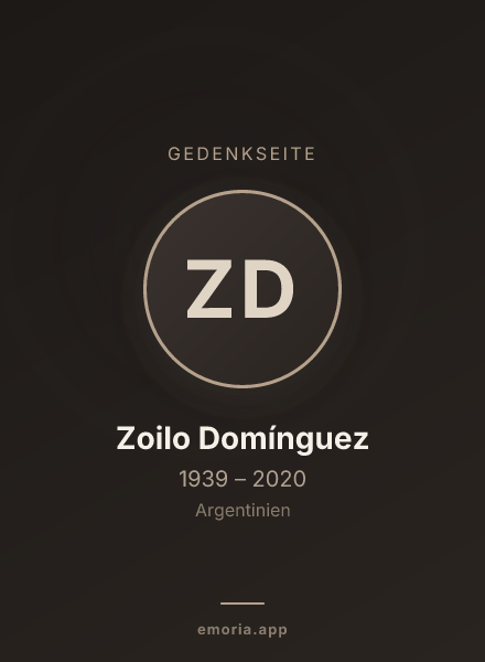 Gedenkportrait von Zoilo Domínguez