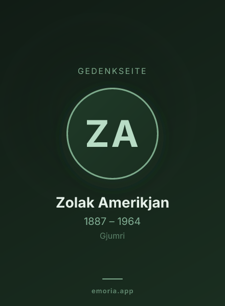 Gedenkportrait von Zolak Amerikjan