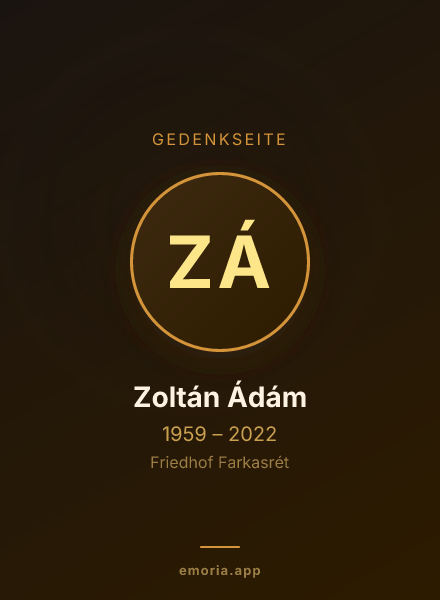 Gedenkportrait von Zoltán Ádám