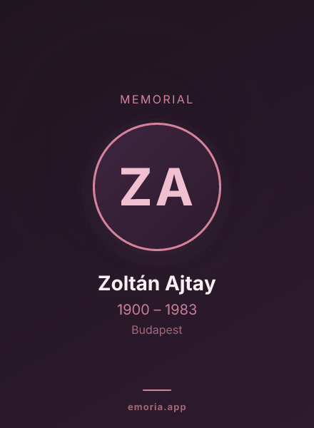 Memorial portrait of Zoltán Ajtay