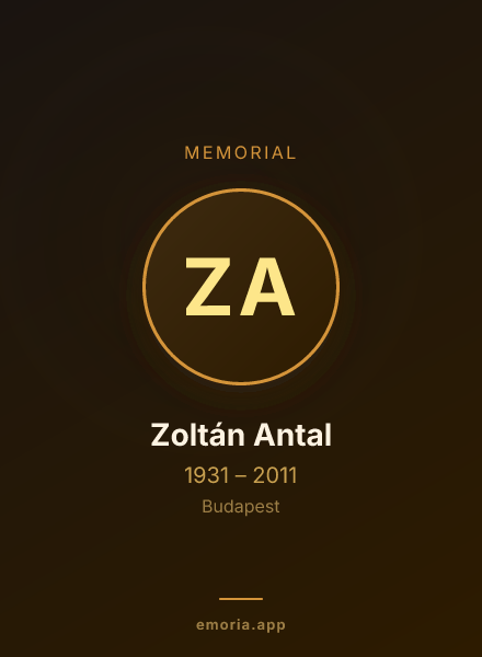 Memorial portrait of Zoltán Antal