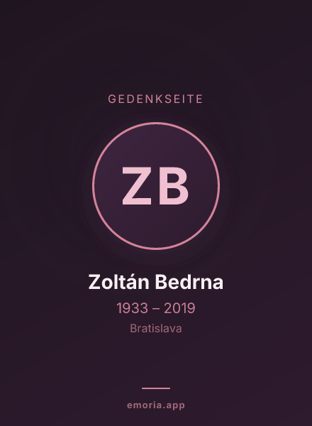 Gedenkportrait von Zoltán Bedrna